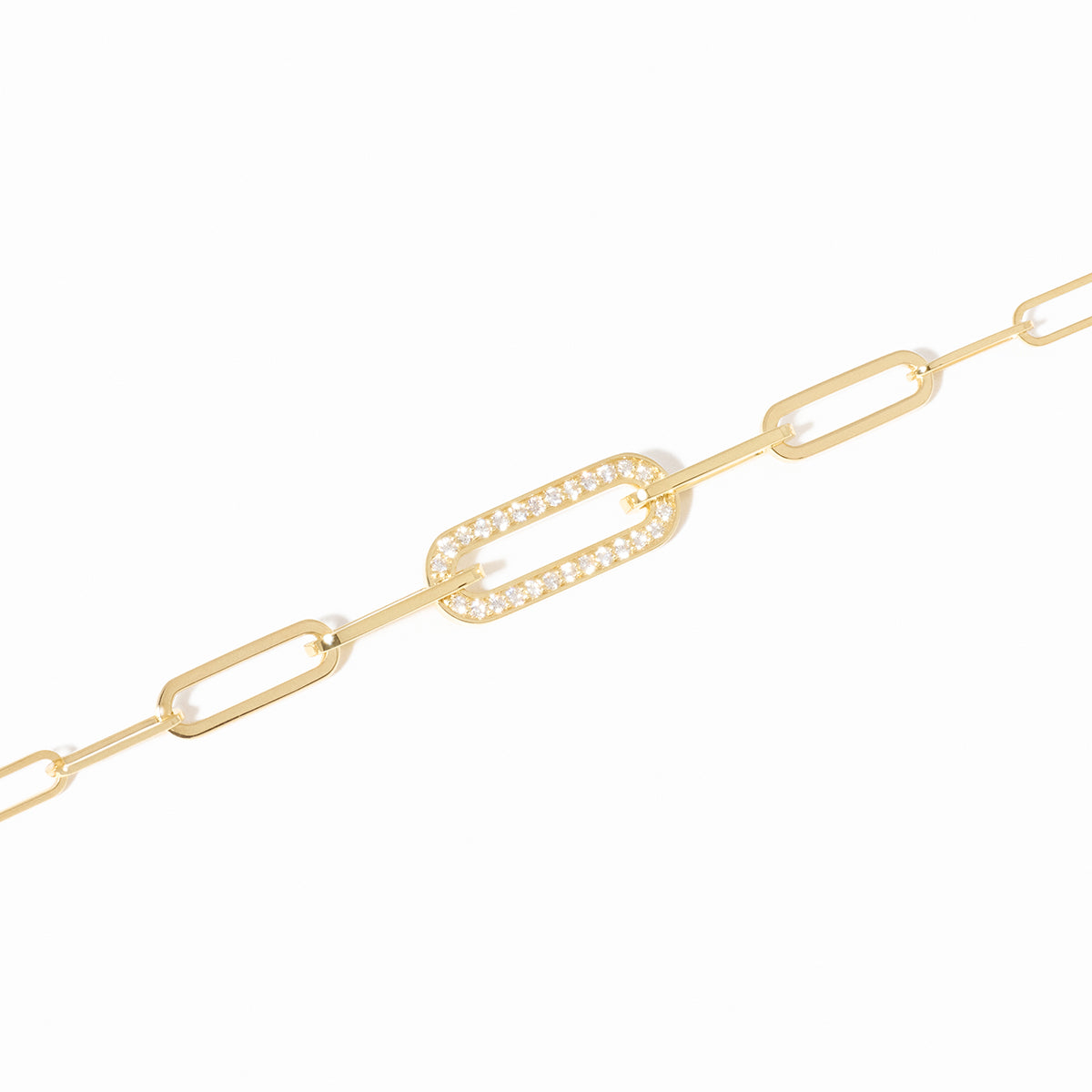 Small Maillon Diamond Pavé Link Bracelet | 0.12tw