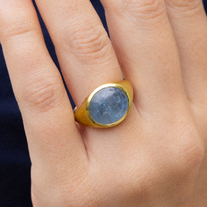 Aquamarine Signet Ring