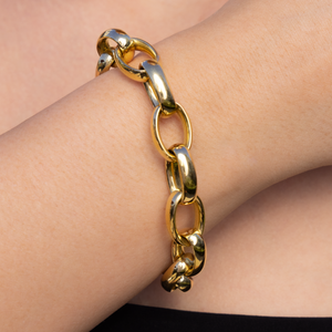 Large Oval Classic Oro Link Bracelet