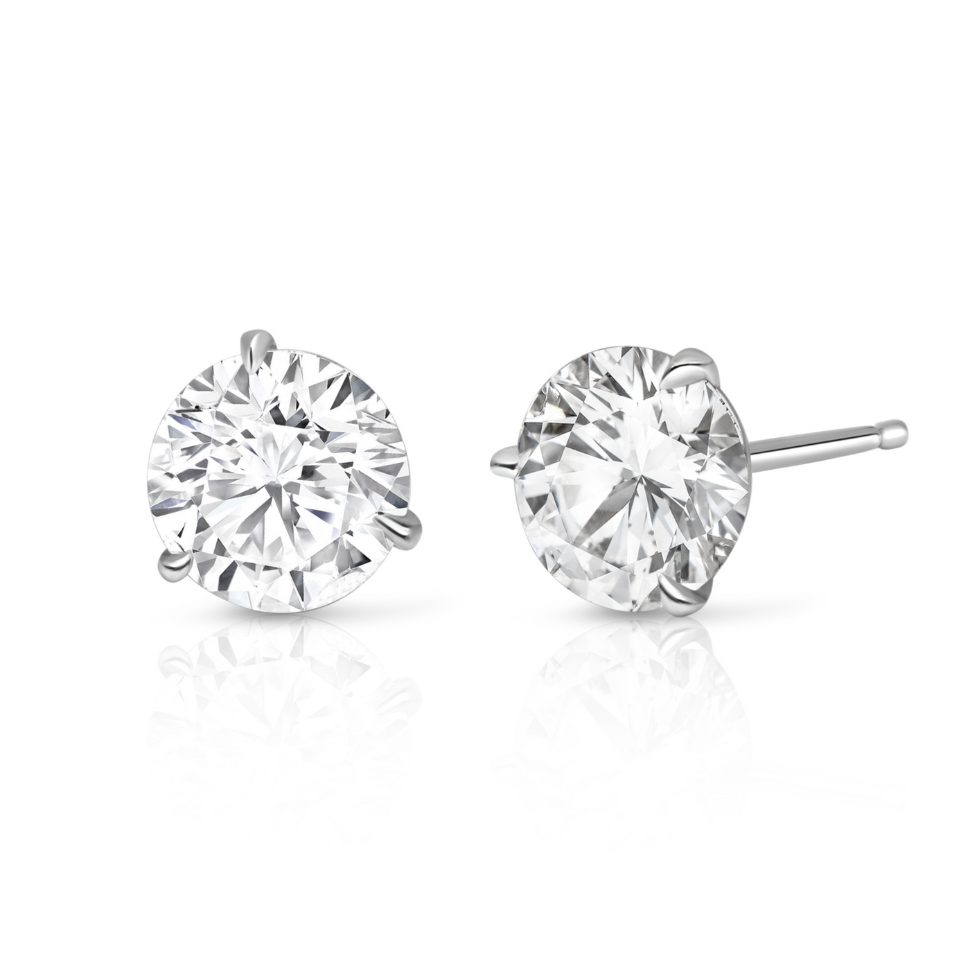 Round Diamond Stud Earrings | 0.60tw