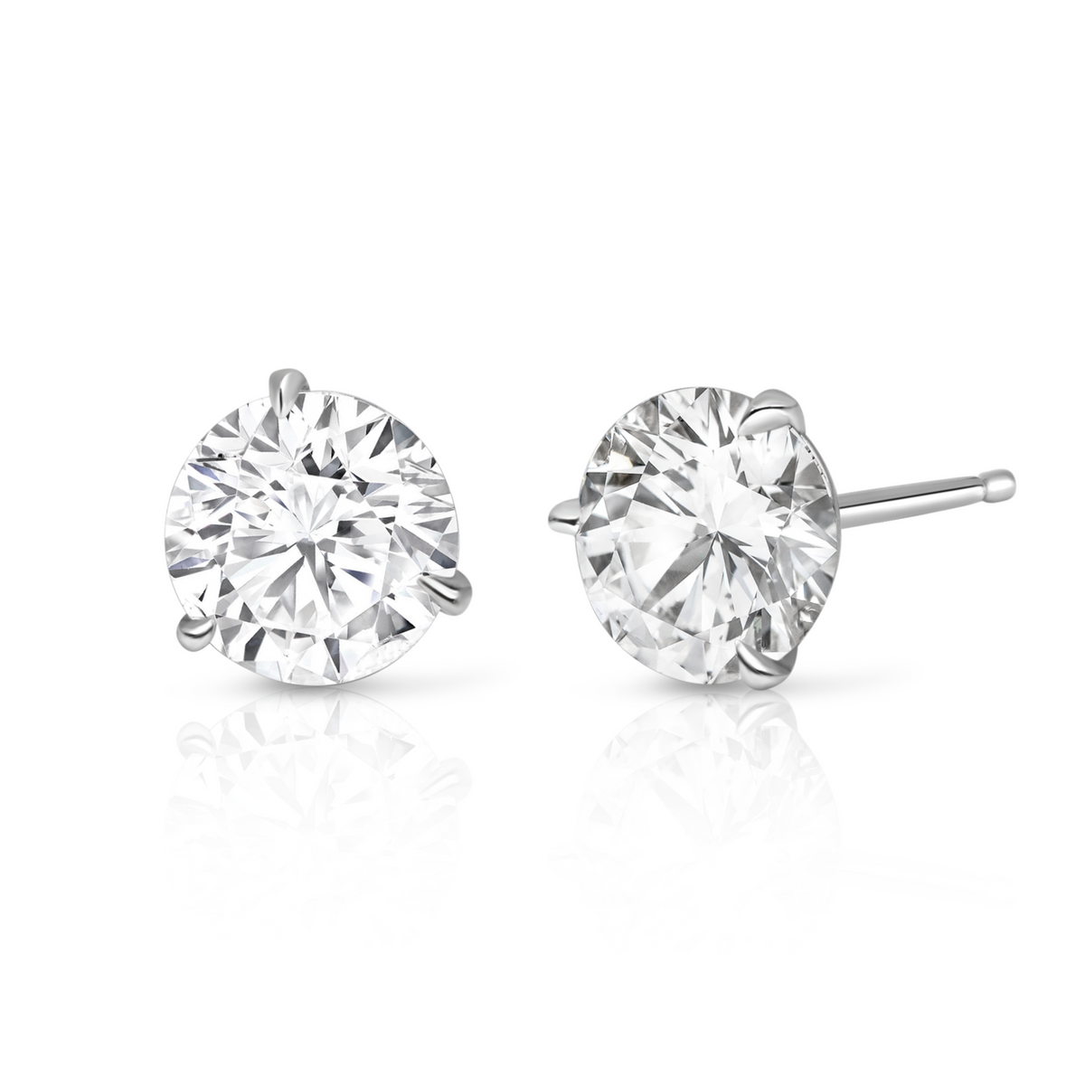 Round Diamond Stud Earrings | 0.60tw