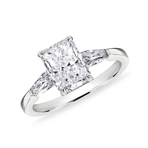 Radiant Cut & Kite Shape Side Stones Diamond Ring | 2.54tw