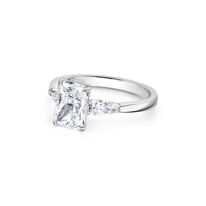 Radiant Cut & Kite Shape Side Stones Diamond Ring | 2.54tw