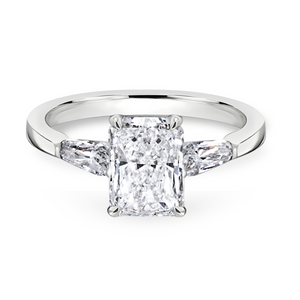 Radiant Cut & Kite Shape Side Stones Diamond Ring | 2.54tw
