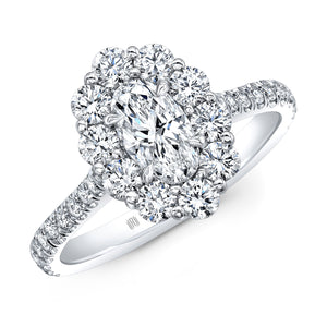 Moval Cut & Round Brilliant Diamond Ring | 1.41tw