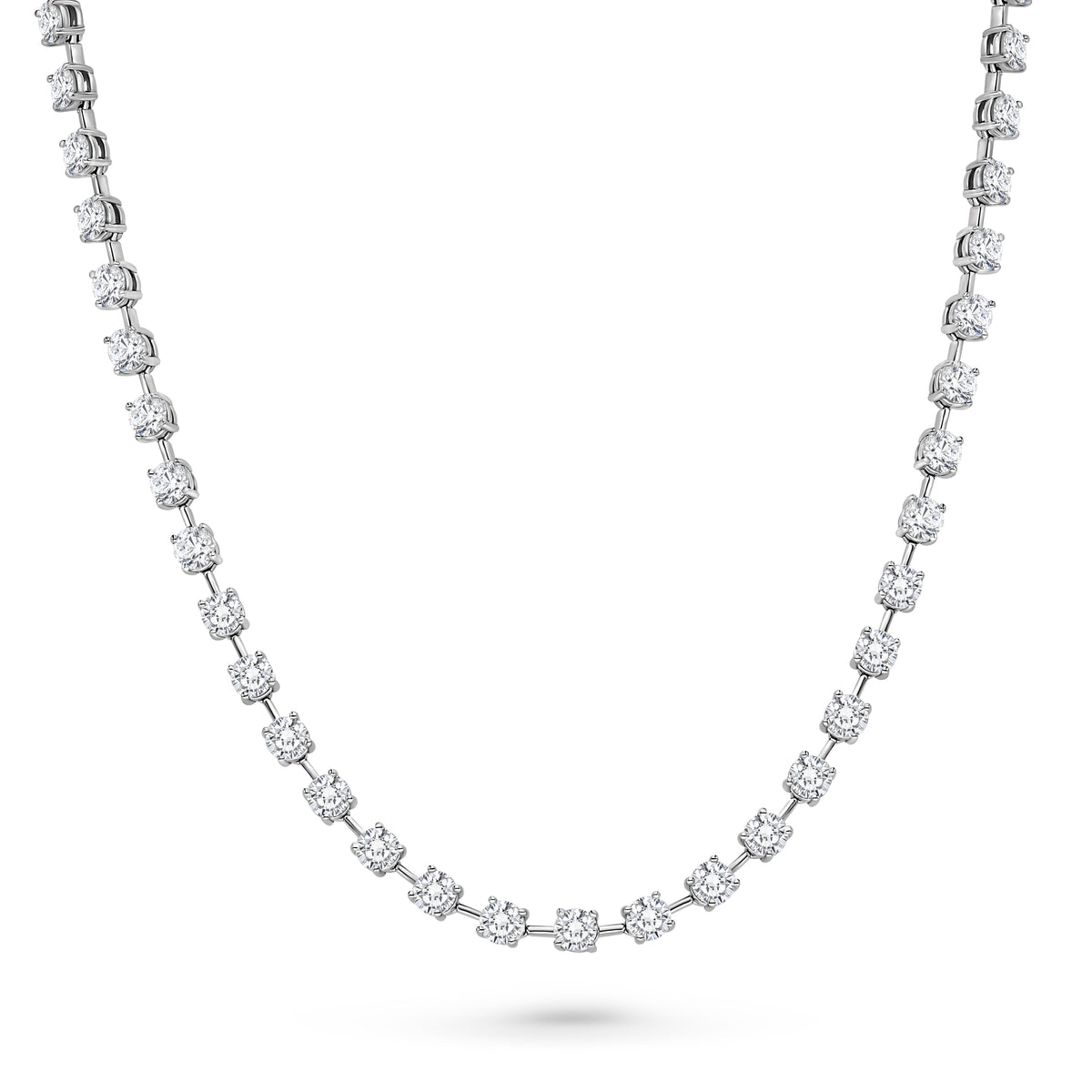 Round Diamond Bar Necklace | 12.07tw