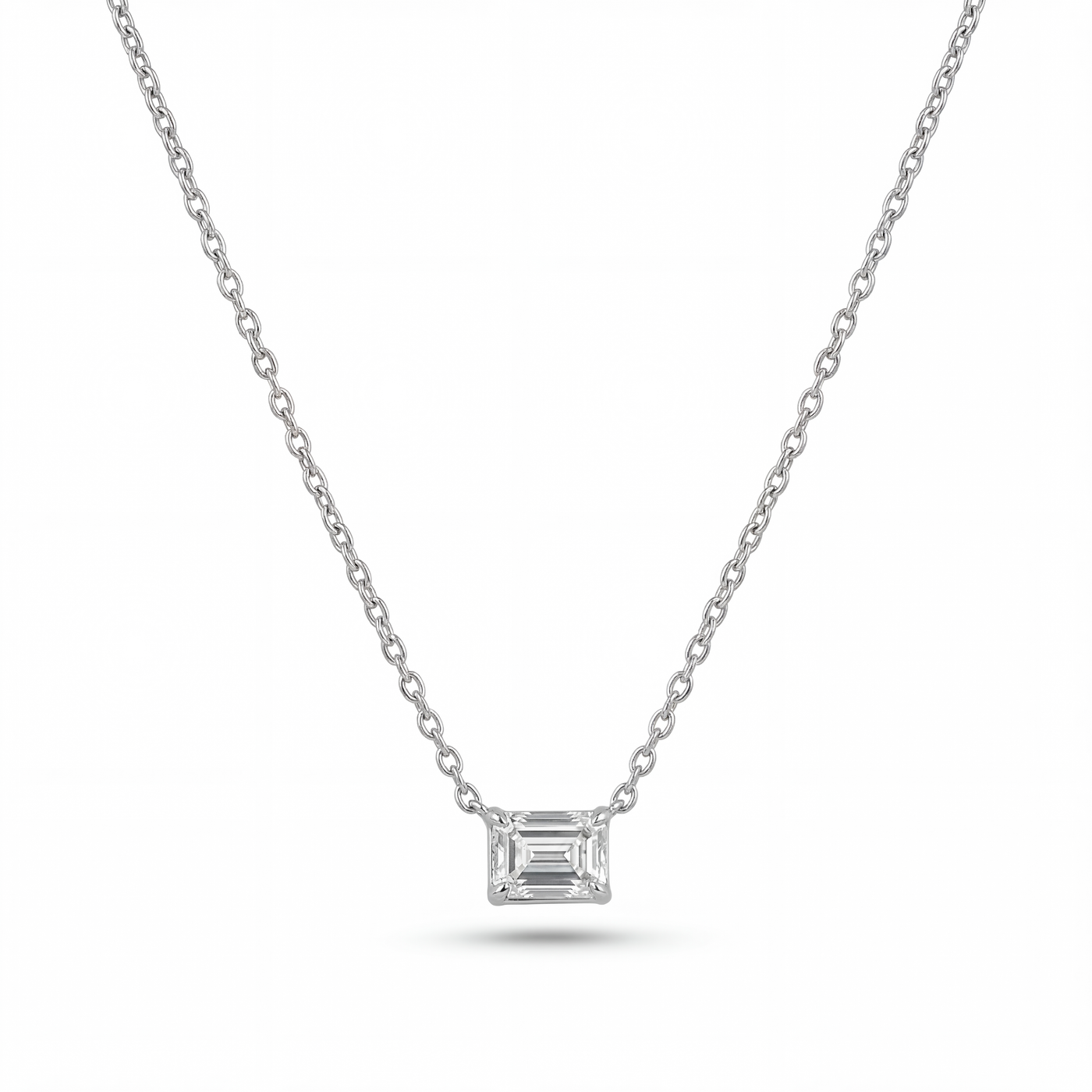 Emerald Cut Diamond Pendant | .50ct
