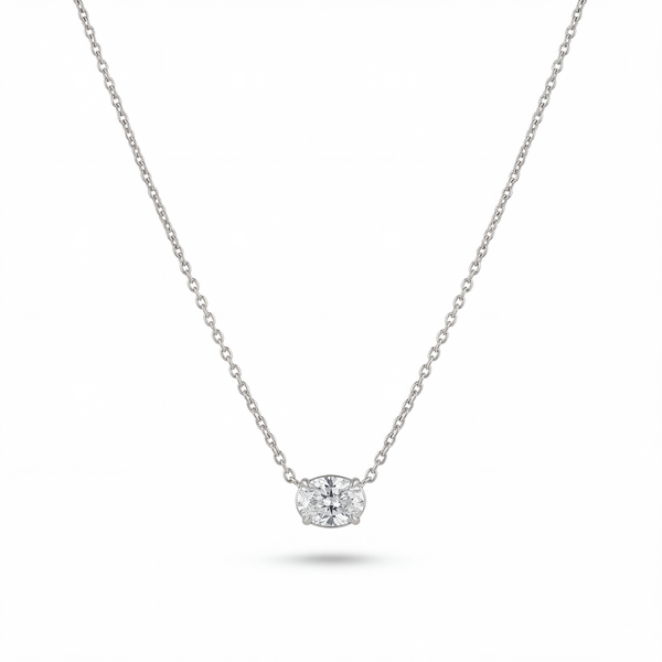 Oval Diamond Pendant | .50ct