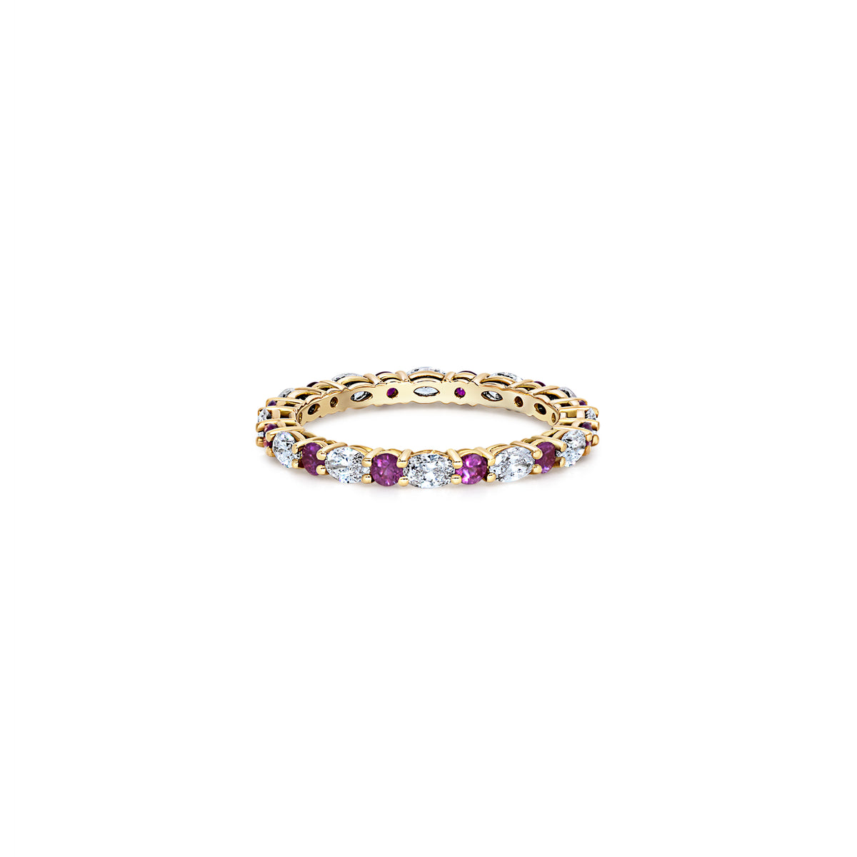 Diamond & Purple Sapphire Eternity Band | 1.43tw