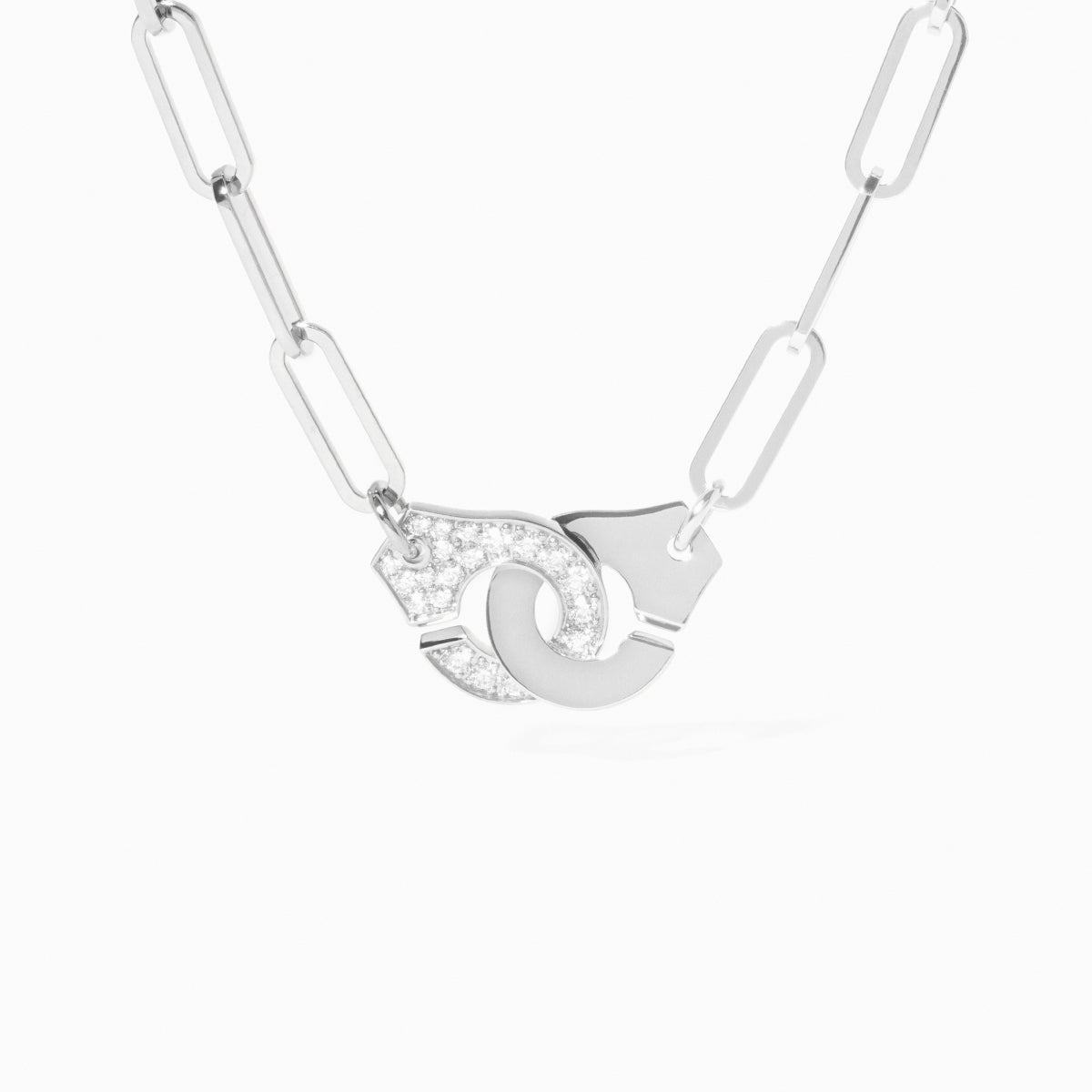 Menottes Diamond Pavé Link Necklace | 0.38tw