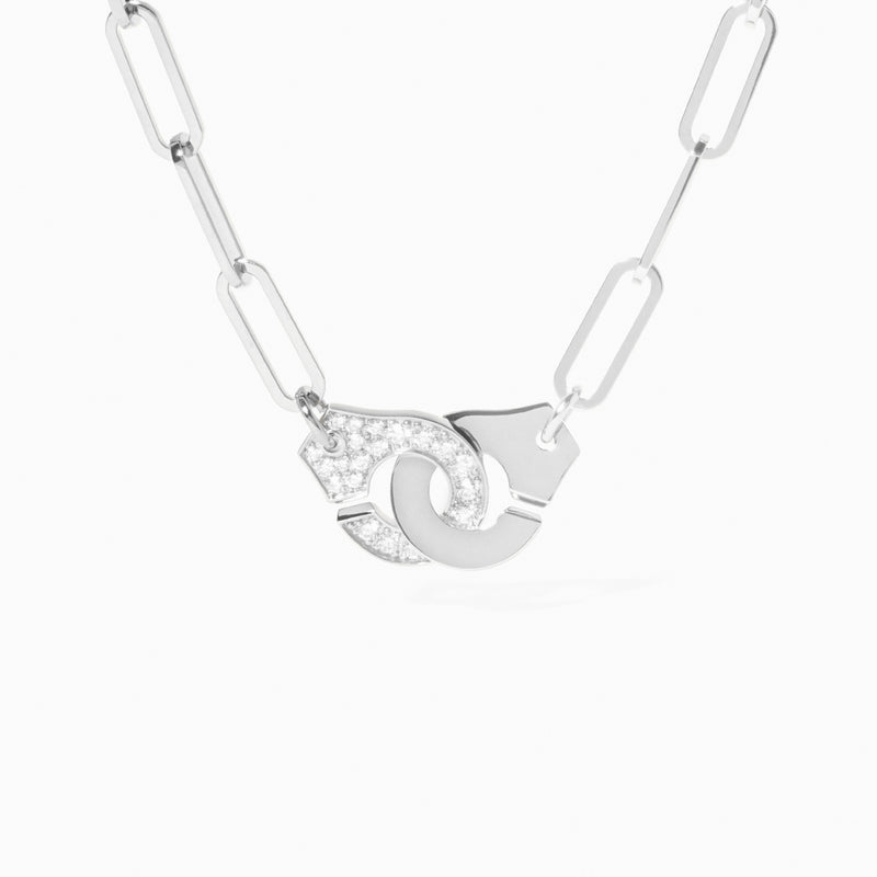 Menottes Diamond Pavé Link Necklace | 0.38tw