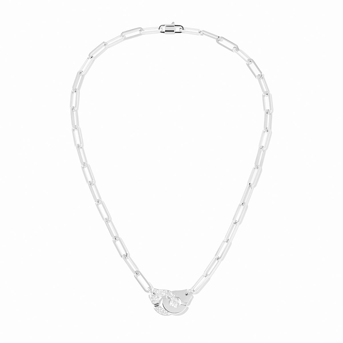 Menottes Diamond Pavé Link Necklace | 0.38tw