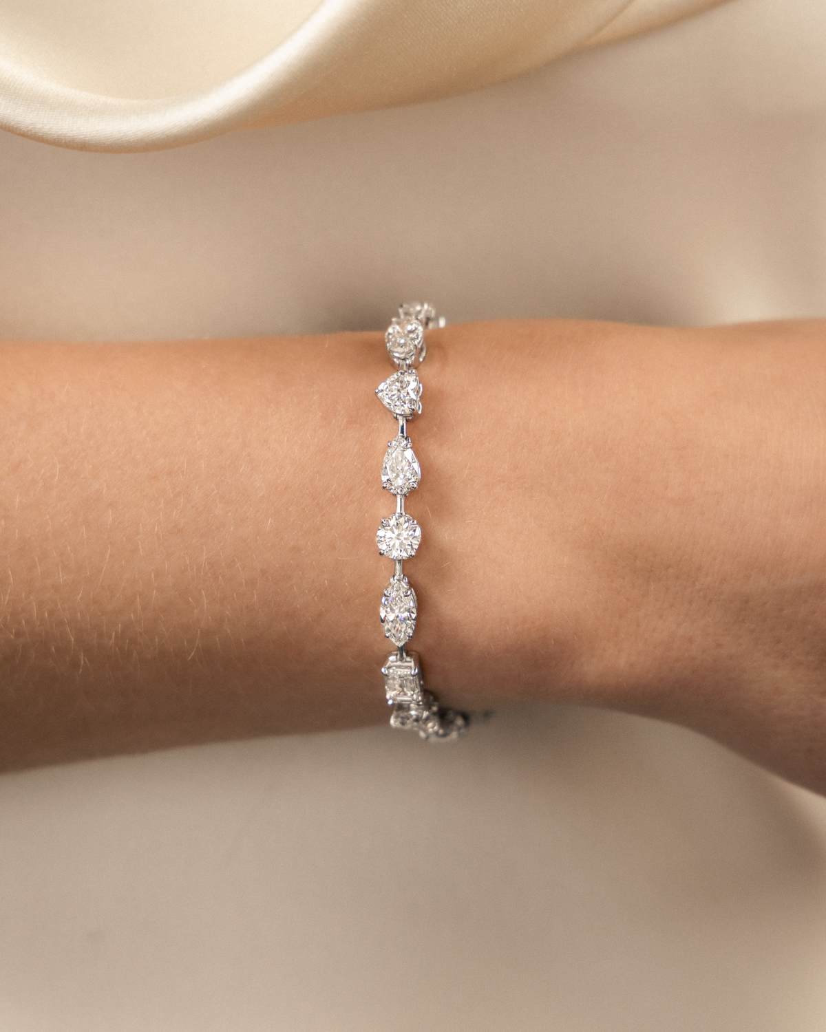 Mixed Shape Bar Tennis Bracelet | 13.78tw