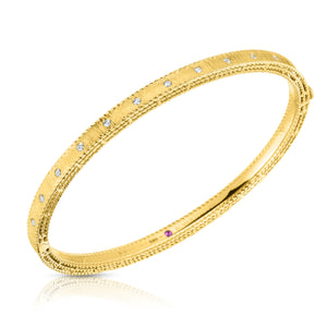 Princess Diamond & Satin Finish Bangle