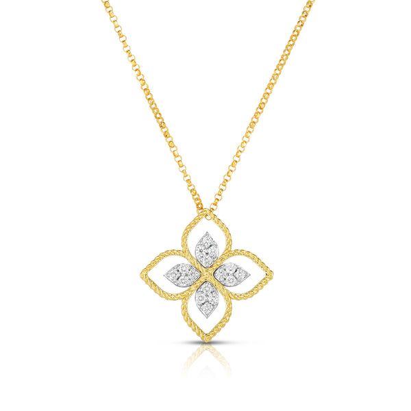 Principessa Large Diamond Flower Necklace