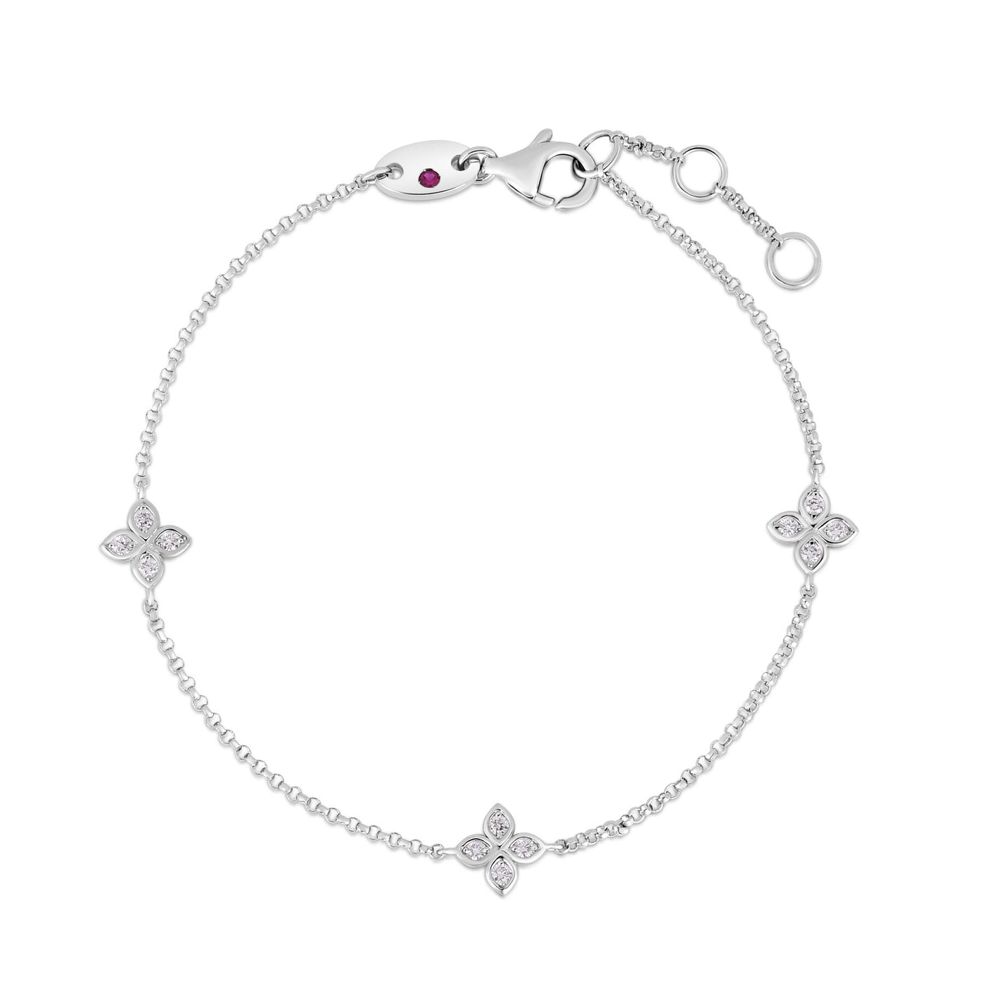 Love by the Inch 3-Station Flower Bracelet