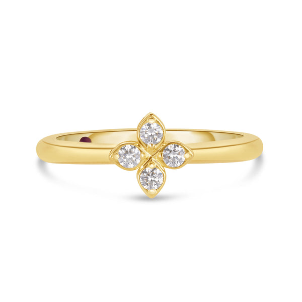 Diamond Flower Ring | 0.08tw