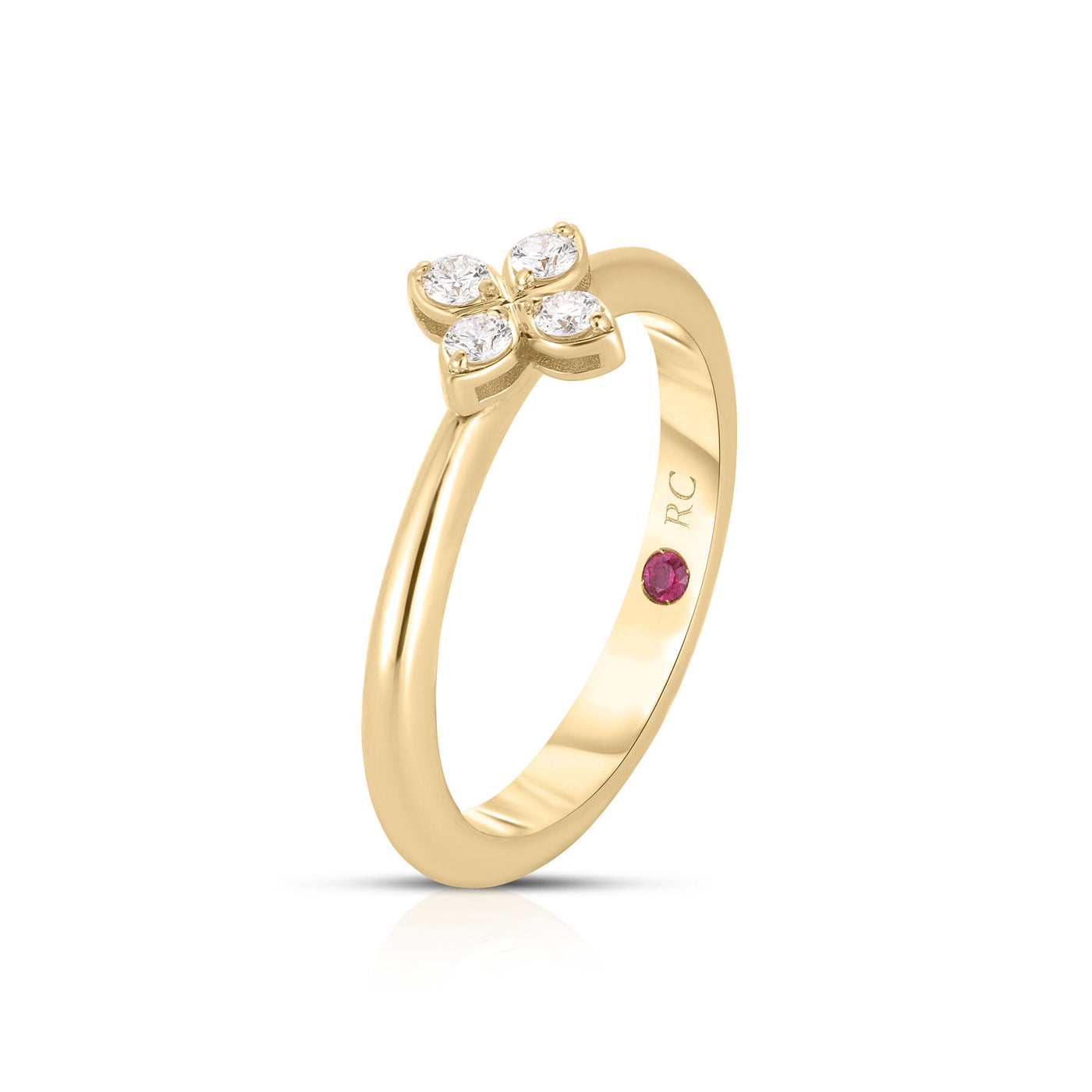 Diamond Flower Ring | 0.08tw