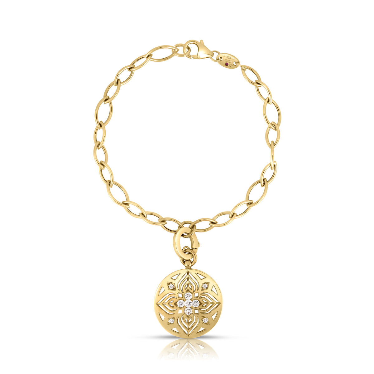 Arabesque Diamond Flower Medallion Bracelet
