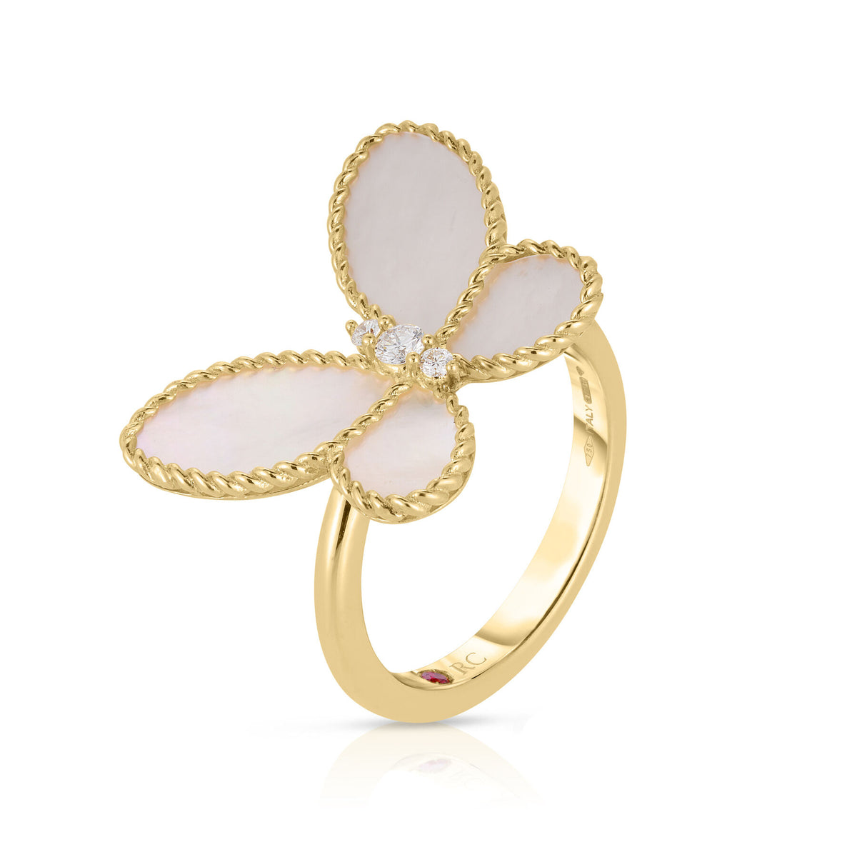Jasmine Diamond & Mother of Pearl Butterfly Ring