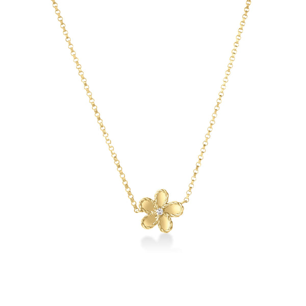 Tiny Jasmine Flower Pendant | .01ct