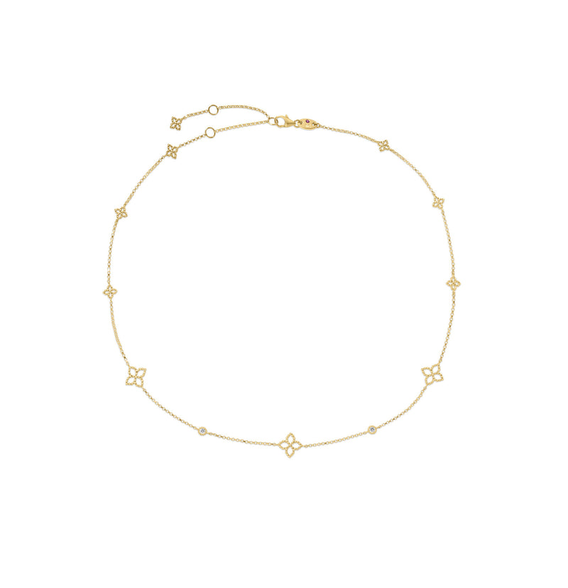 Princess Flower Diamond Necklace | .06tw