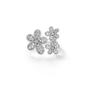 Jasmine Pave Diamond Multi-Flower Ring