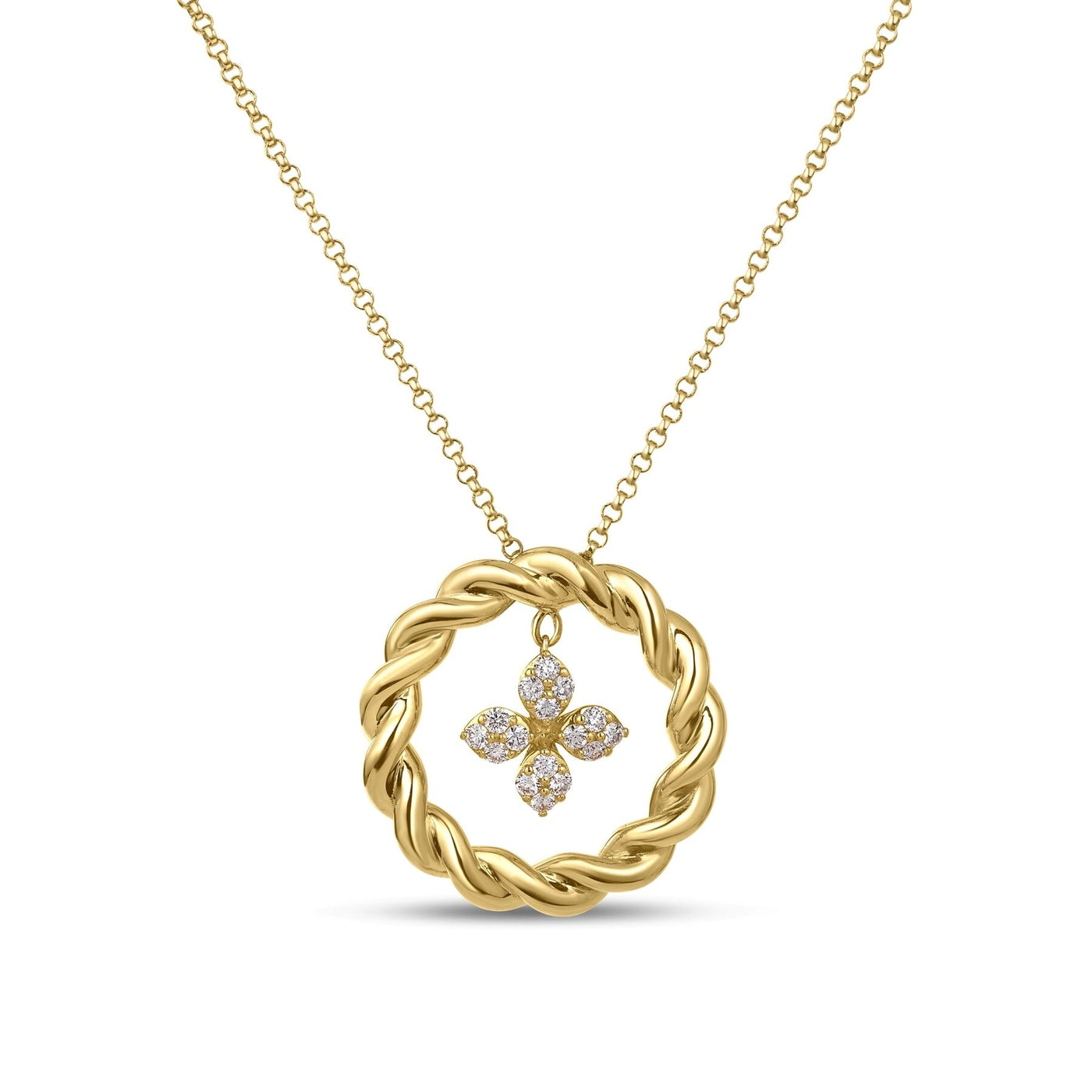 Love in Verona Diamond Open Circle Pendant | .13tw