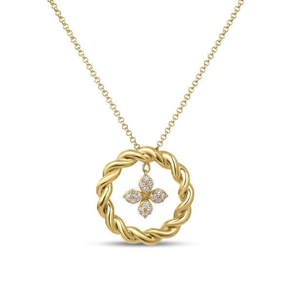 Love in Verona Diamond Open Circle Pendant | .13tw