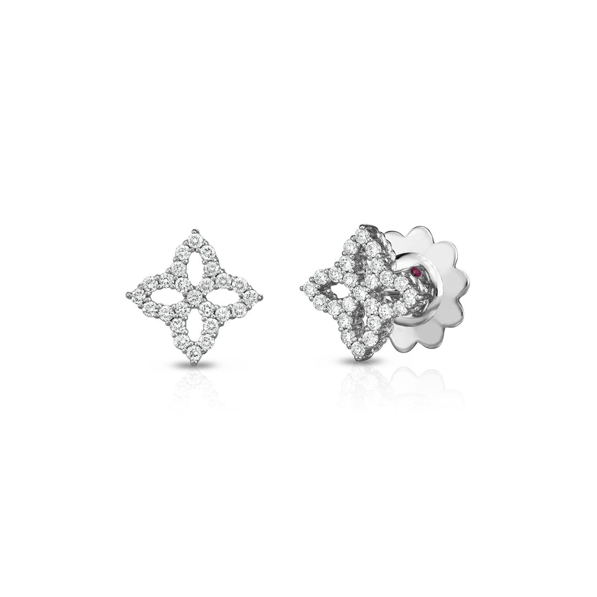 Diamond Princess Small Outline Stud Earrings