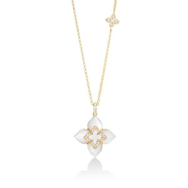 Venetian Princess Mother of Pearl & Diamond Pendant | .17tw