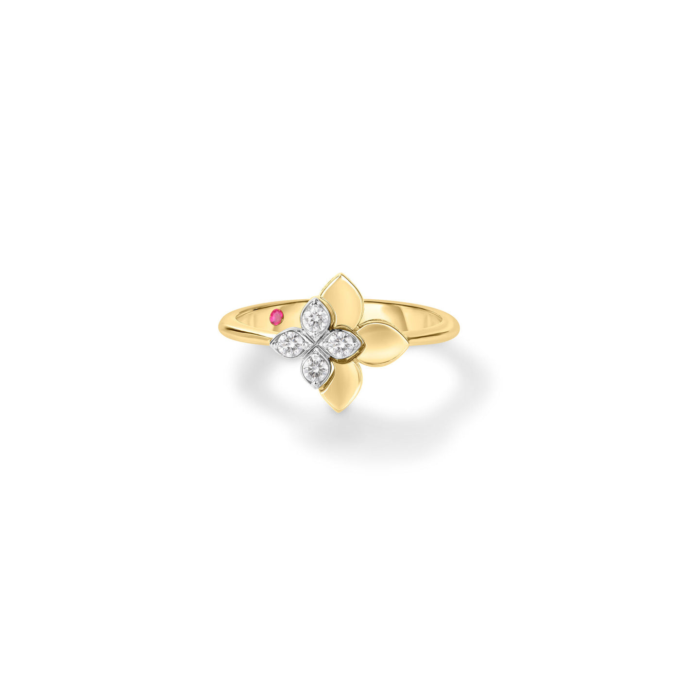 East-to-West Diamond Flower Ring