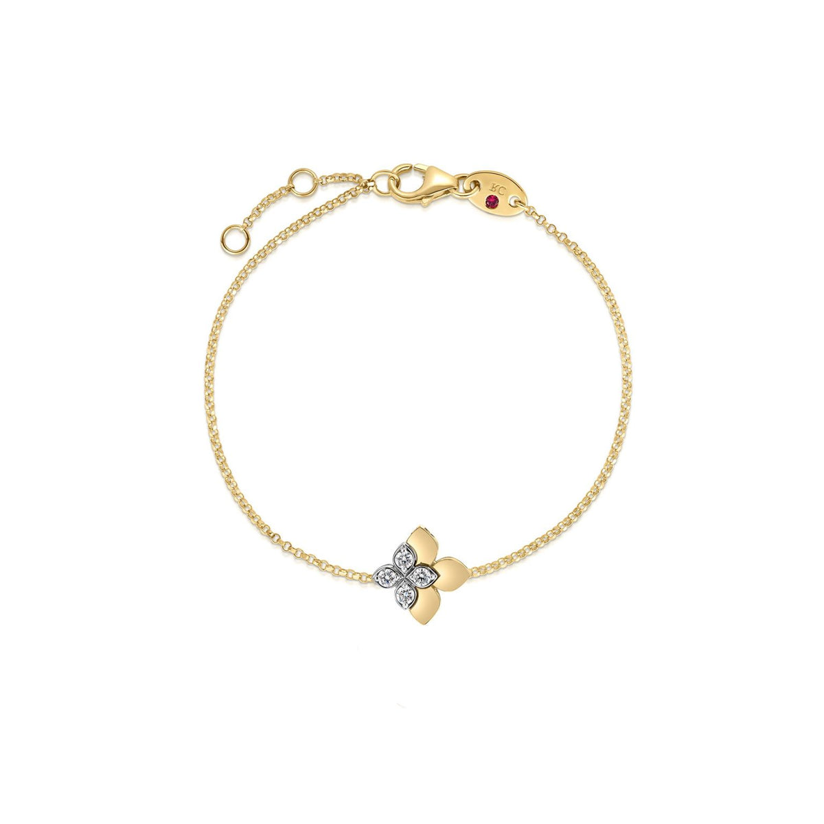 East-to-West Diamond Flower Bracelet