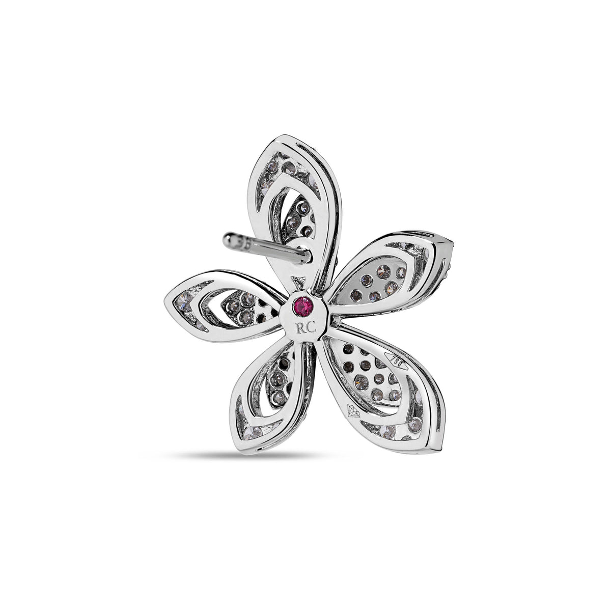 Emerald & Diamond Flower Earrings