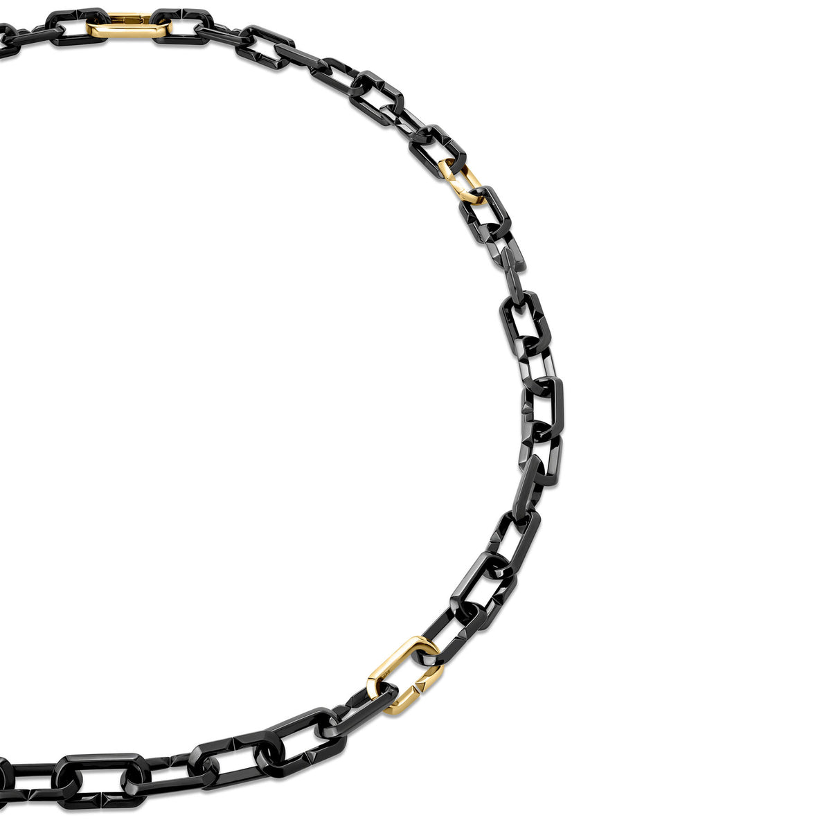 Black Titanium & Yellow Gold Necklace