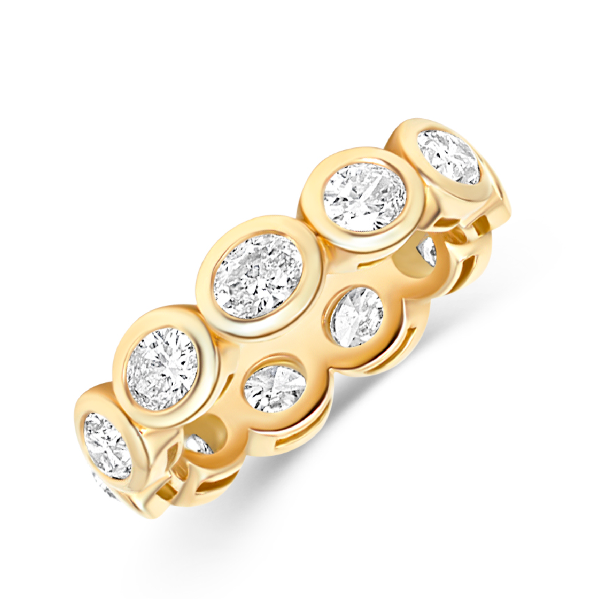 Bezel Set East West Diamond Eternity Band | 2.65tw