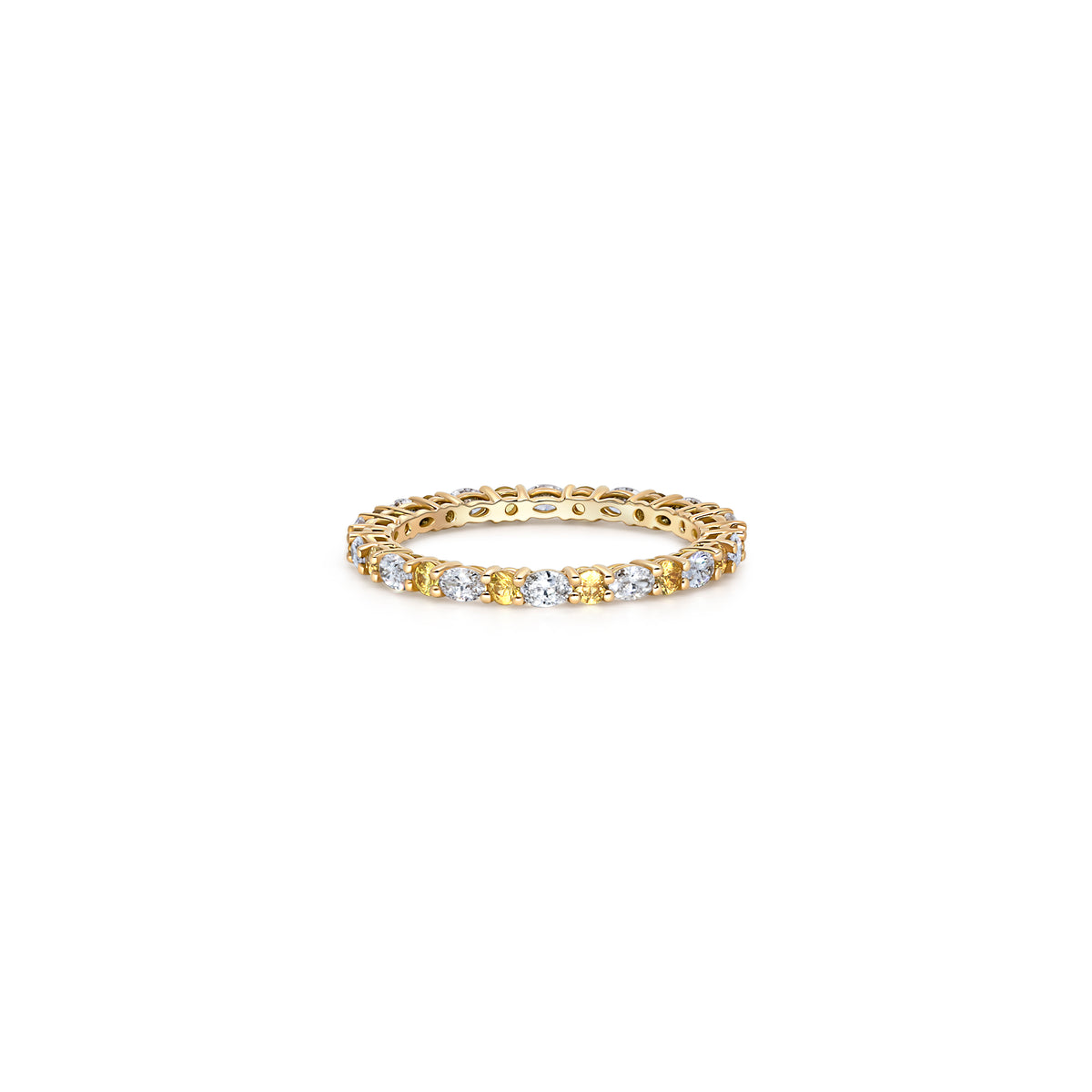 Diamond & Yellow Sapphire Eternity Band | 1.41tw