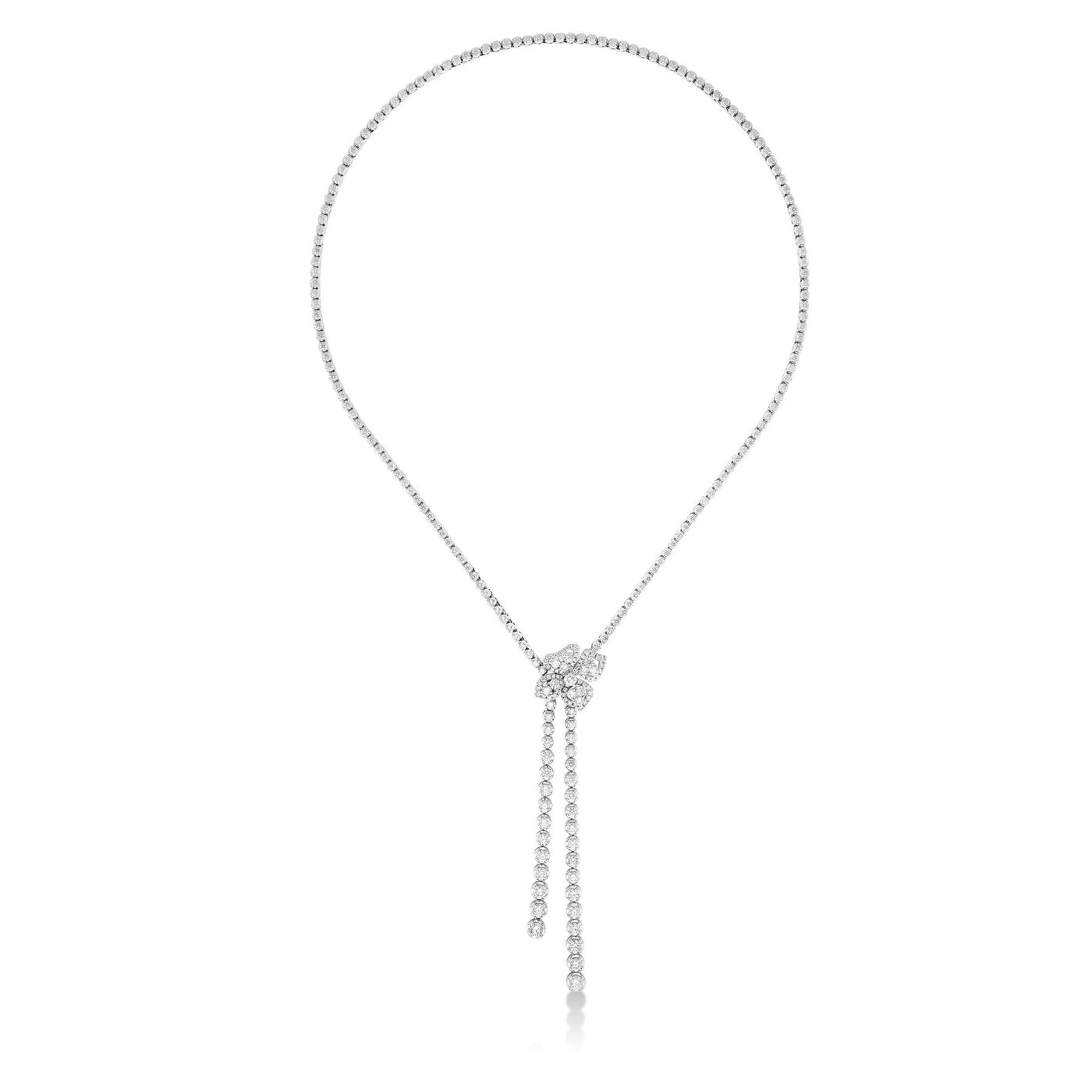 Fiore Diamond Necklace with Double Drop | 6.20tw