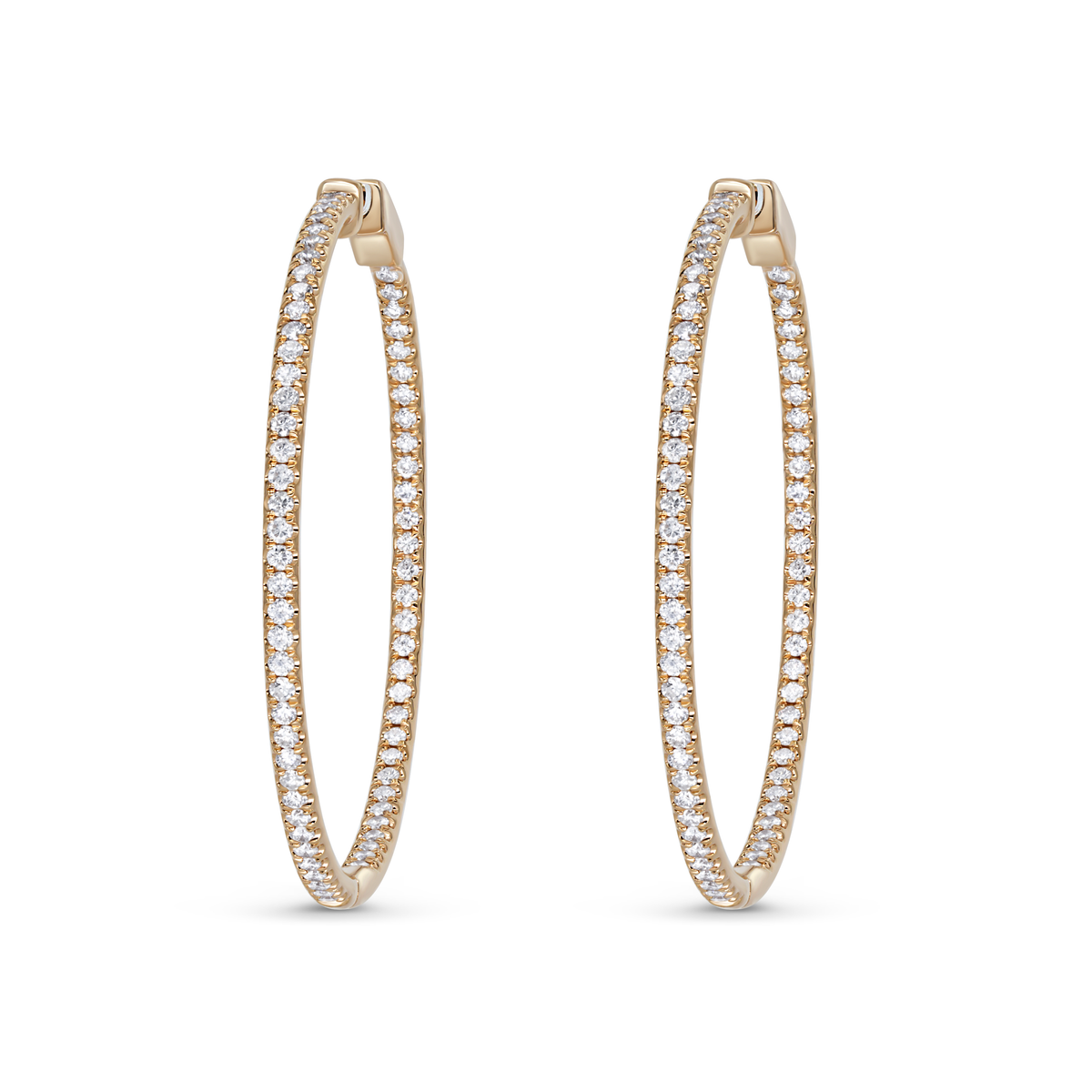 Large Diamond Hoop Earrings