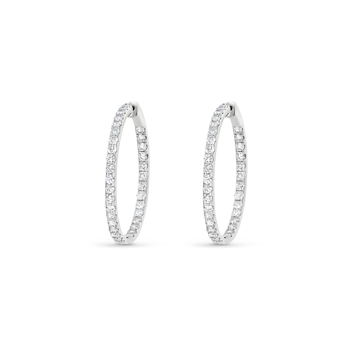 Diamond Hoop Earrings | 3.25tw