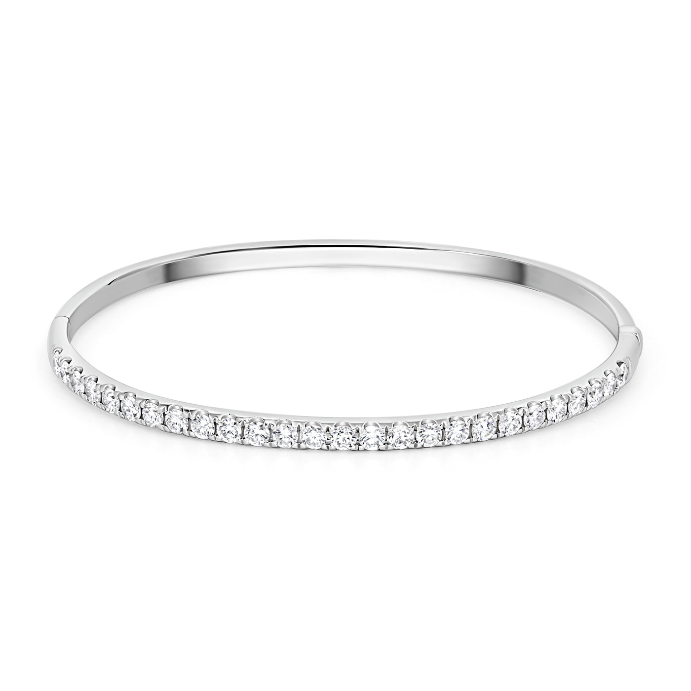 Half Way Diamond Bangle Bracelet