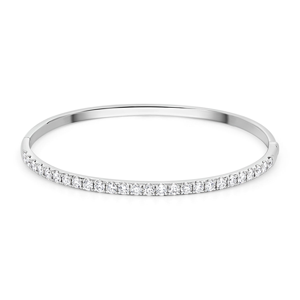 Half Way Diamond Bangle Bracelet