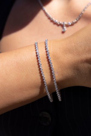 Bezel Set Diamond Tennis Bracelet | 1.50tw