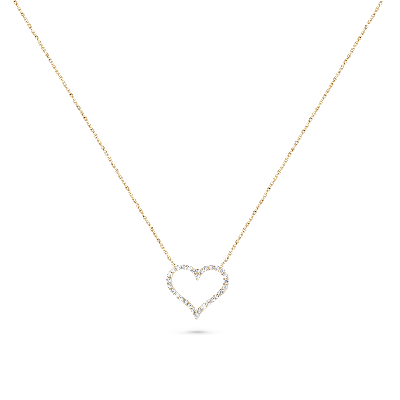 Open Diamond Heart Necklace