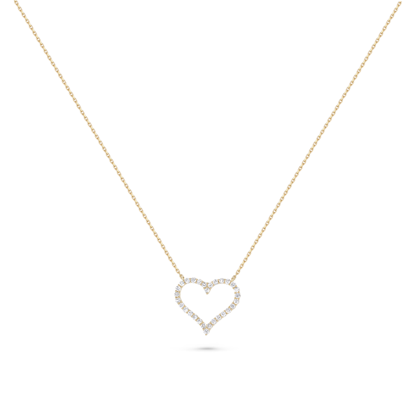 Open Diamond Heart Necklace