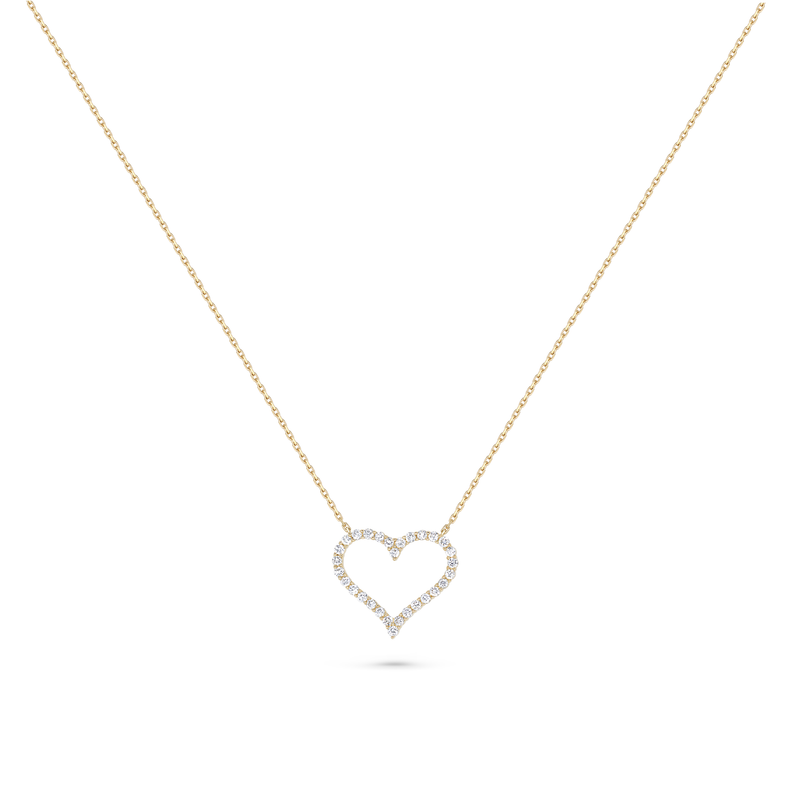 Open Diamond Heart Necklace