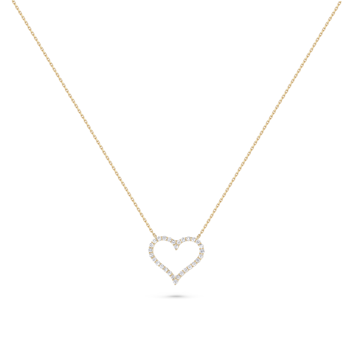 Open Diamond Heart Necklace