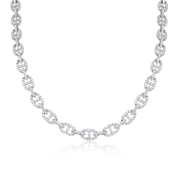 Diamond Gucci Link Necklace | 9.00tw