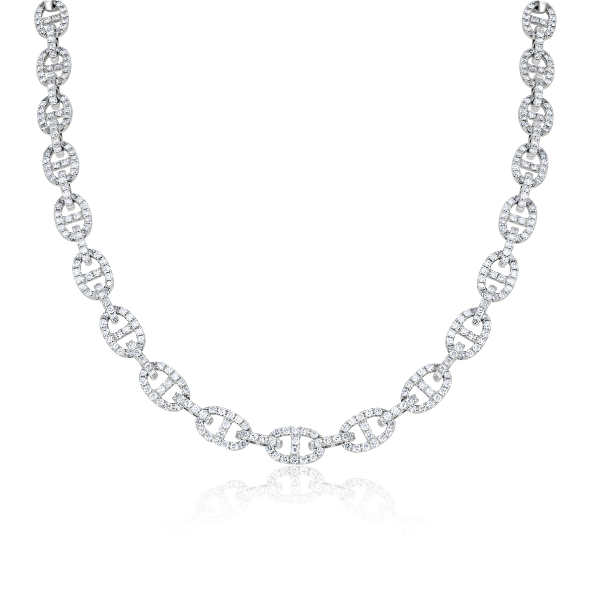 Diamond Gucci Link Necklace | 9.00tw