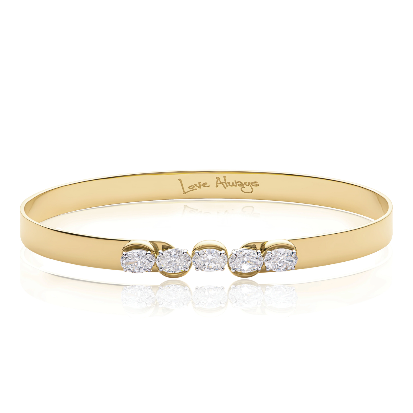 Oval Diamond Half Cuddle Love Always Bracelet